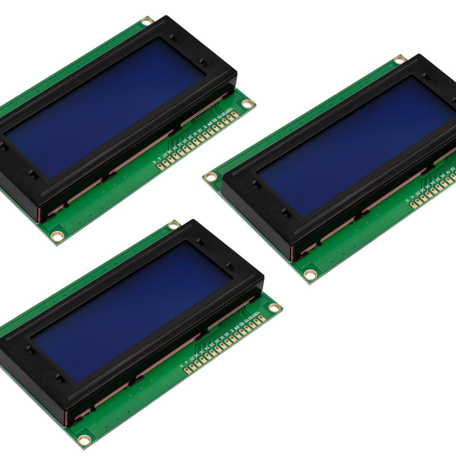 Paquete 3 piezas Display LCD 20x4 Fondo Azul