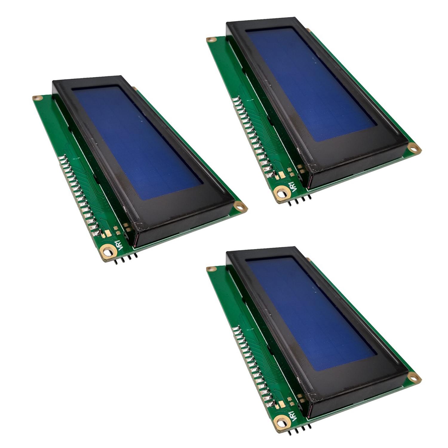 Paquete 3 piezas Display LCD 20x4 Fondo Azul I2C