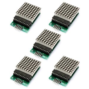 Paquete 5 piezas Modulo Matriz Led 8X8 SPI MAX7219 5v Rojo