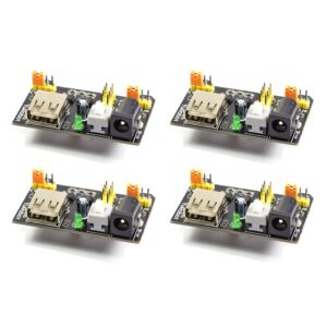 Paquete 4 piezas Fuente para Protoboard 3.3V o 5V (USB-A) MB102