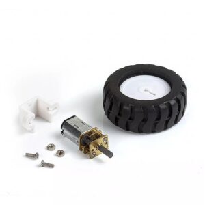 Kit Micro motorreductor Metal 100RPM + Llanta 43mm + Soporte N20