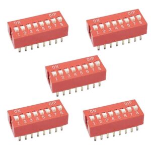 Paquete 5 piezas Dip Switch 8 Canales