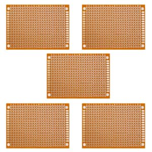 Paquete 5 piezas PCB Baquelita Perforada 1 Cara Cobre 5x7cm