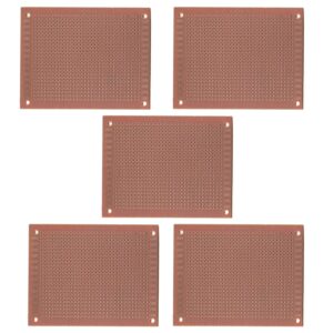 Paquete 5 piezas PCB Baquelita Perforada 1 Cara Cobre 7x9cm