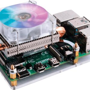 Ventilador Ice Tower Cooling Fan Low Profile RGB para Raspberry Pi 4B/3B+