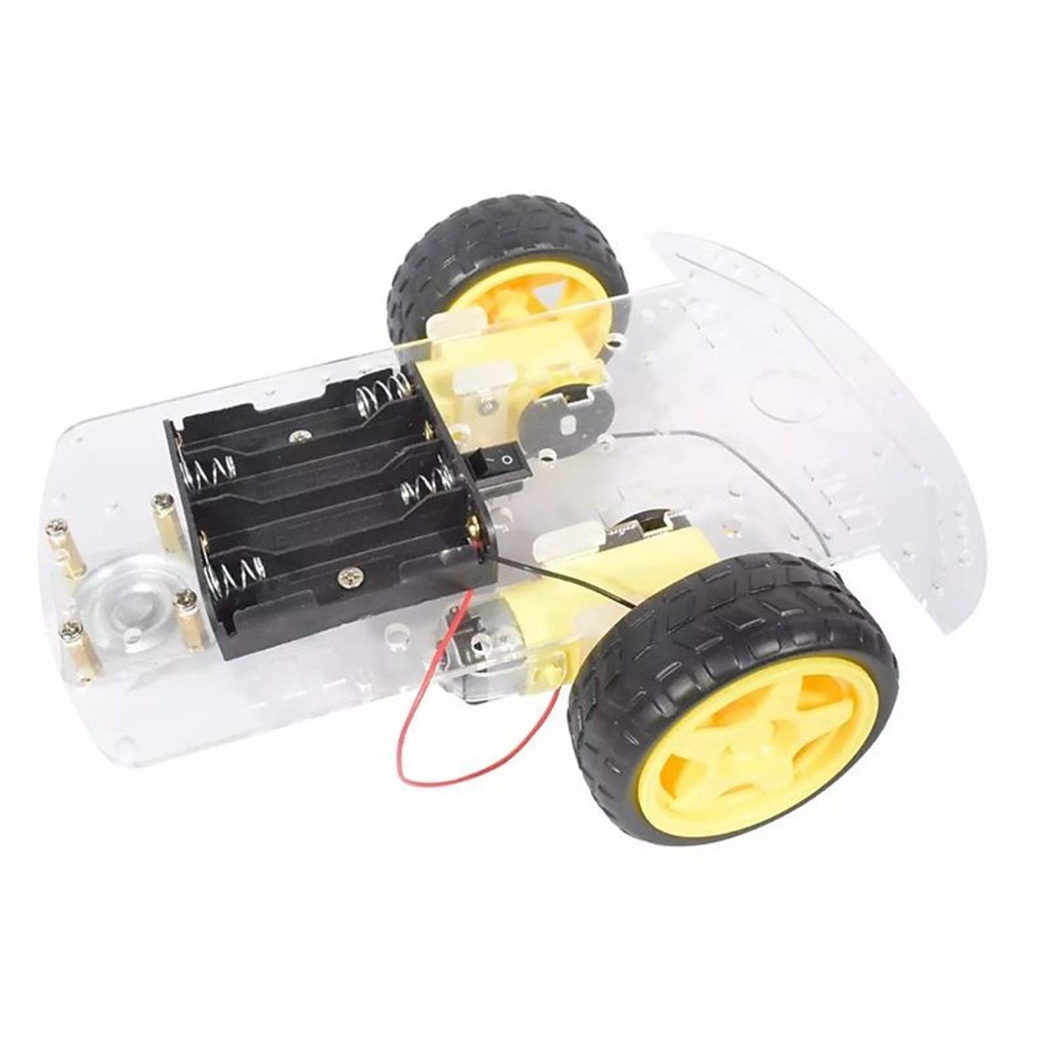 Kit Carro Robot Seguidor de Linea Chasis Acrilico