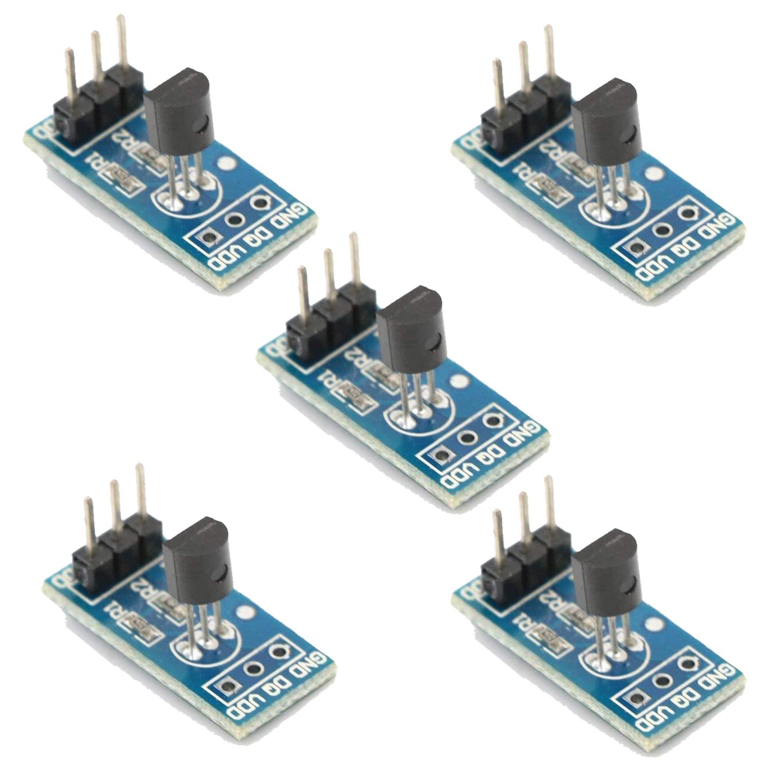Paquete 5 piezas Sensor de Temperatura Digital DS18B20
