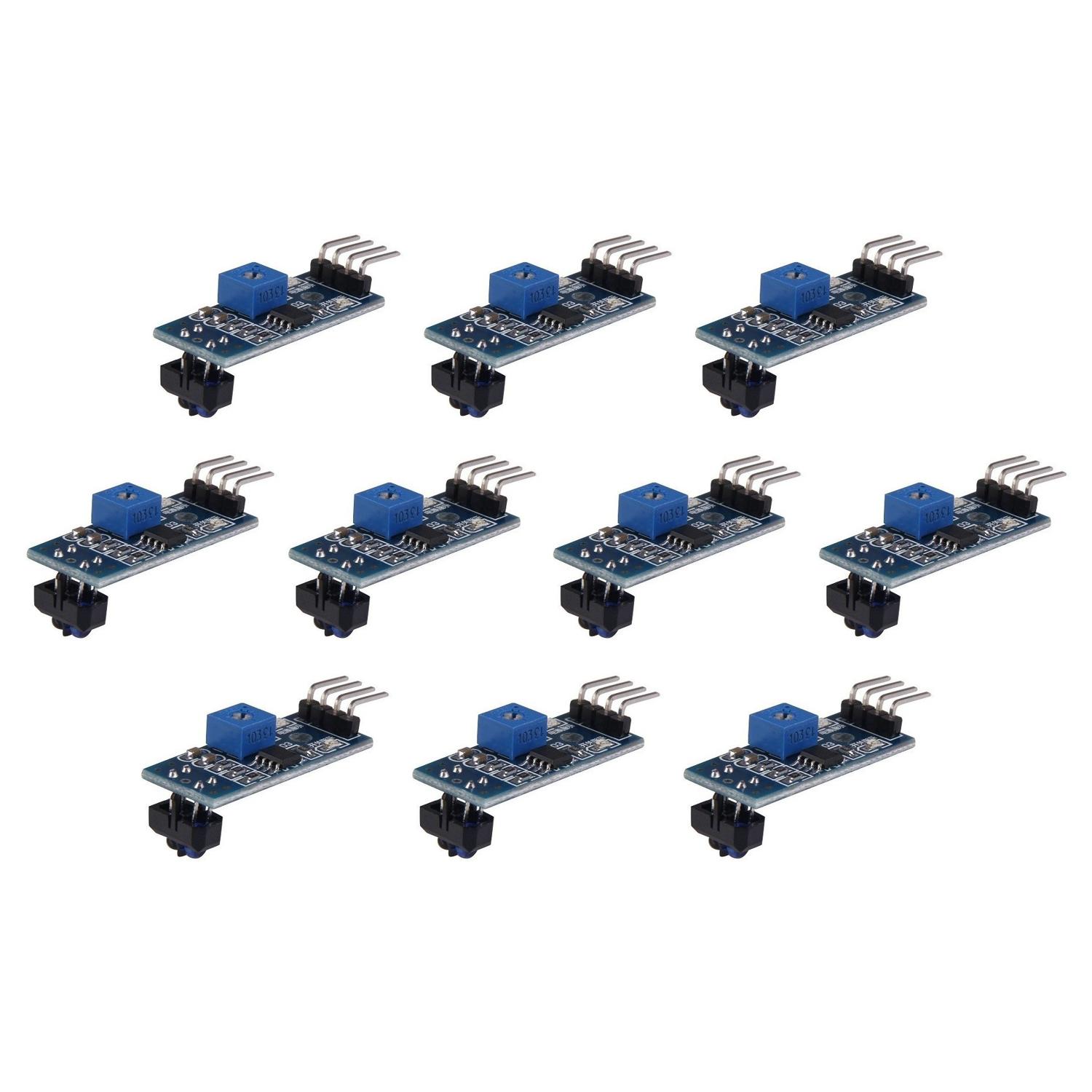 Paquete 10 piezas Modulo Optico Reflexivo Infrarrojo TCRT5000 Seguidor de Linea