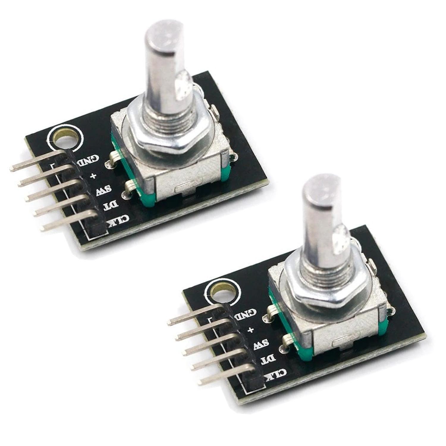 Paquete 2 Piezas Sensor Encoder Rotativo Modulo KY-040